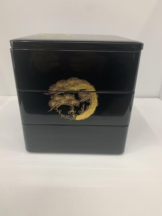 Amazon.co.jp: 美術漆器 3段御重箱 花丸模様 会津塗 ［現品限り